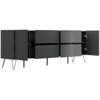 Sideboard FAVIER 200 x 76cm | 4 Schubladen 2 Türen | gr