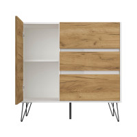 Sideboard FAVIER 100 x 94cm | 3 Schubladen 1 Tür | wei&