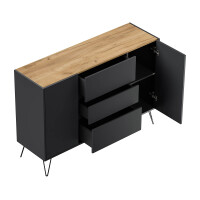 Sideboard FAVIER 140 x 94cm | 3 Schubladen 2 Türen | gr
