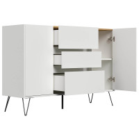 Sideboard FAVIER 140 x 94cm | 3 Schubladen 2 Türen | we