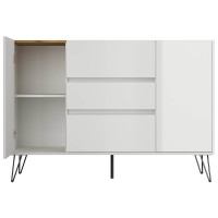 Sideboard FAVIER 140 x 94cm | 3 Schubladen 2 Türen | we