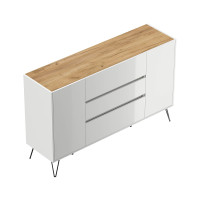 Sideboard FAVIER 155 x 94cm | 3 Schubladen 2 Türen | we
