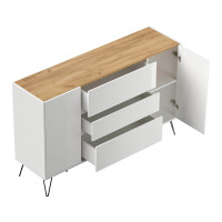Sideboard FAVIER 155 x 94cm | 3 Schubladen 2 Türen | we