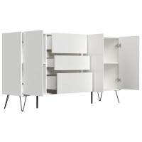 Sideboard FAVIER 180 x 94cm | 3 Schubladen 3 Türen | we