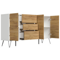 Sideboard FAVIER 180 x 94cm | 3 Schubladen 3 Türen | we