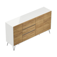 Sideboard FAVIER 180 x 94cm | 3 Schubladen 3 Türen | we
