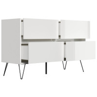 Sideboard FAVIER 120 x 76cm | 4 Schubladen | weiß-hoch