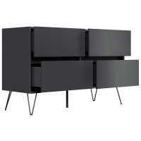 Sideboard FAVIER 120 x 76cm | 4 Schubladen | grafit-grau 3