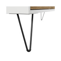 Sideboard FAVIER 120 x 76cm | 4 Schubladen | weiß-eich