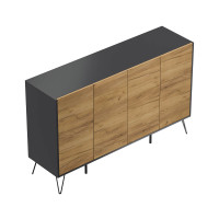 Sideboard FAVIER 155 x 94cm | 4 Türen | grafit-eiche 5