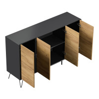 Sideboard FAVIER 155 x 94cm | 4 Türen | grafit-eiche 6