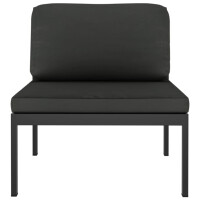 9-tlg. Garten-Lounge-Set mit Kissen Aluminium Anthrazit 6