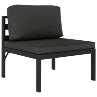 5-tlg. Garten-Lounge-Set mit Kissen Aluminium Anthrazit 5