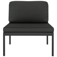 5-tlg. Garten-Lounge-Set mit Kissen Aluminium Anthrazit 6