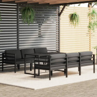 7-tlg. Garten-Lounge-Set mit Kissen Alum gallery