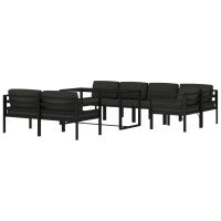 8-tlg. Garten-Lounge-Set mit Kissen Aluminium Anthrazit 3