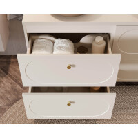 Bad Waschplatz SANDY 80cm Schubfächer | Einbaubecken | 