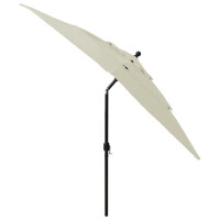 Sonnenschirm mit Aluminium-Mast 3-lagig 250cm | sandfarben 4