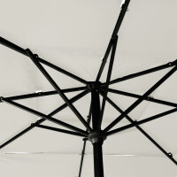 Sonnenschirm mit Aluminium-Mast 3-lagig 250cm | sandfarben 5