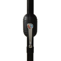 Sonnenschirm mit Aluminium-Mast 3-lagig Schwarz 3m 7