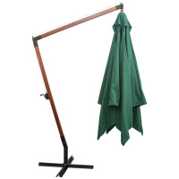 Ampelschirm mit Holzmast 300x300cm | Opalgrün 3