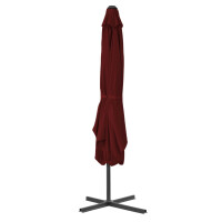 Sonnenschirm mit Stahl-Mast 250x250x230cm Bordeauxrot 3