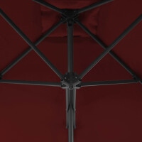 Sonnenschirm mit Stahl-Mast 250x250x230cm Bordeauxrot 4