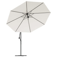 Ampelschirm mit Aluminium-Mast 350x350cm | sandweiß 4