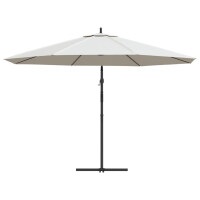 Ampelschirm mit Aluminium-Mast 350x350cm | sandweiß 5