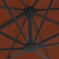 Ampelschirm mit Aluminium-Mast 400x300cm | Terrakotta 6
