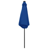 Sonnenschirm mit LED-Beleuchtung & Alu-Mast 270cm | azur