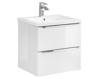 Badezimmer Waschplatz CAPRI 60cm | Einbau-Becken | weiß-goldeiche