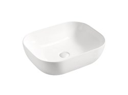 Badezimmer SET CAPRI 80cm 3-tlg.  | Aufsatz-Waschbecken, Hoch- und Spiegelschrank | weiß-goldeiche