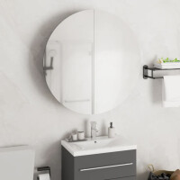 Spiegelschrank Ø 80cm mit rundem Spiegel & LED | 