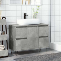 Badschrank Stand-Waschtisch 80cm | beton-grau 4