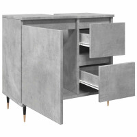 Badschrank Stand-Waschtisch 65cm | beton-grau