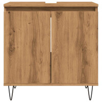 Badschrank Stand-Waschtisch 58cm 2-türig | artisan-eich