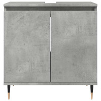 Badschrank Stand-Waschtisch 58cm 2-türig | beton-grau 5