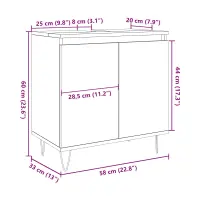 Badschrank Stand-Waschtisch 65cm | artisan-eiche 4