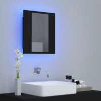 Spiegelschrank 1-trg. Acryl 40cm LED mit RGB | schwarz 3