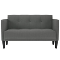 Zweisitzer Armlehnen-Sofa 111cm Stoff | dunkelgrau 3