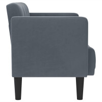 Zweisitzer Armlehnen-Sofa 111cm Samt | dunkelgrau 4