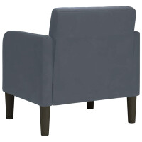 Polster-Sessel mit Armlehnen 68x70cm Samt | dunkelgrau 5
