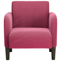 Polster-Sessel mit Armlehnen 68x70cm Samt | weinrot 3