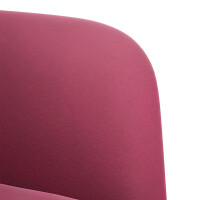 Polster-Sessel mit Armlehnen 68x70cm Samt | weinrot 6