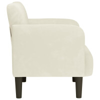 Polster-Sessel mit Armlehnen 68x70cm Samt | creme 4