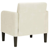 Polster-Sessel mit Armlehnen 68x70cm Samt | creme 5