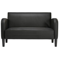 Zweisitzer-Sofa Kunstleder 110cm | schwarz 3
