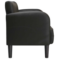 Zweisitzer-Sofa Kunstleder 110cm | schwarz 4