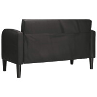Zweisitzer-Sofa Kunstleder 110cm | schwarz 5
